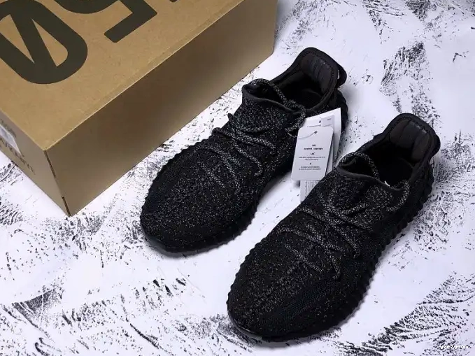 Boost Black - Yeezy Static (Reflective) Adidas V2 FU9007 350 0505